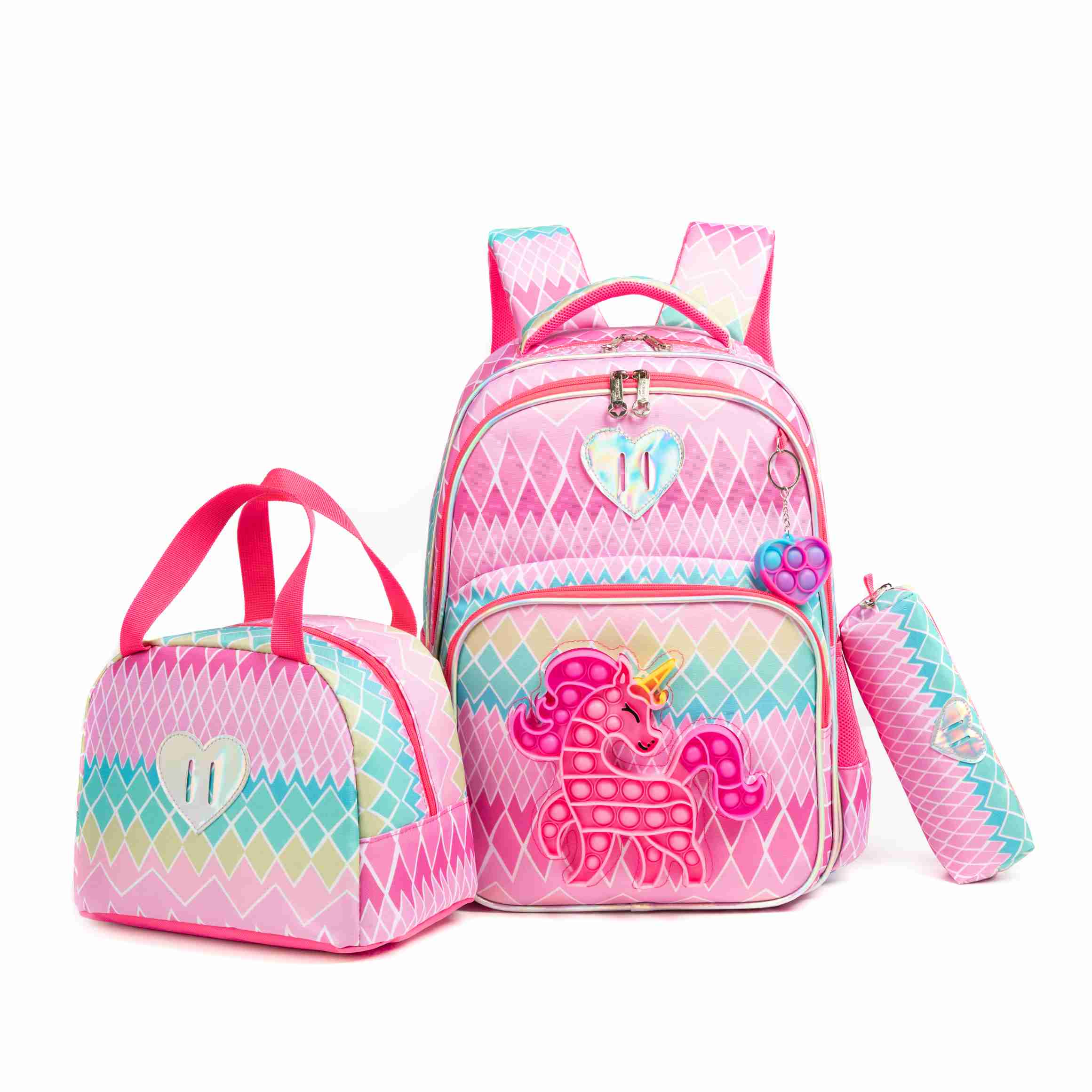  3 Girls 3 Piece Set Bag Pink Toy 1