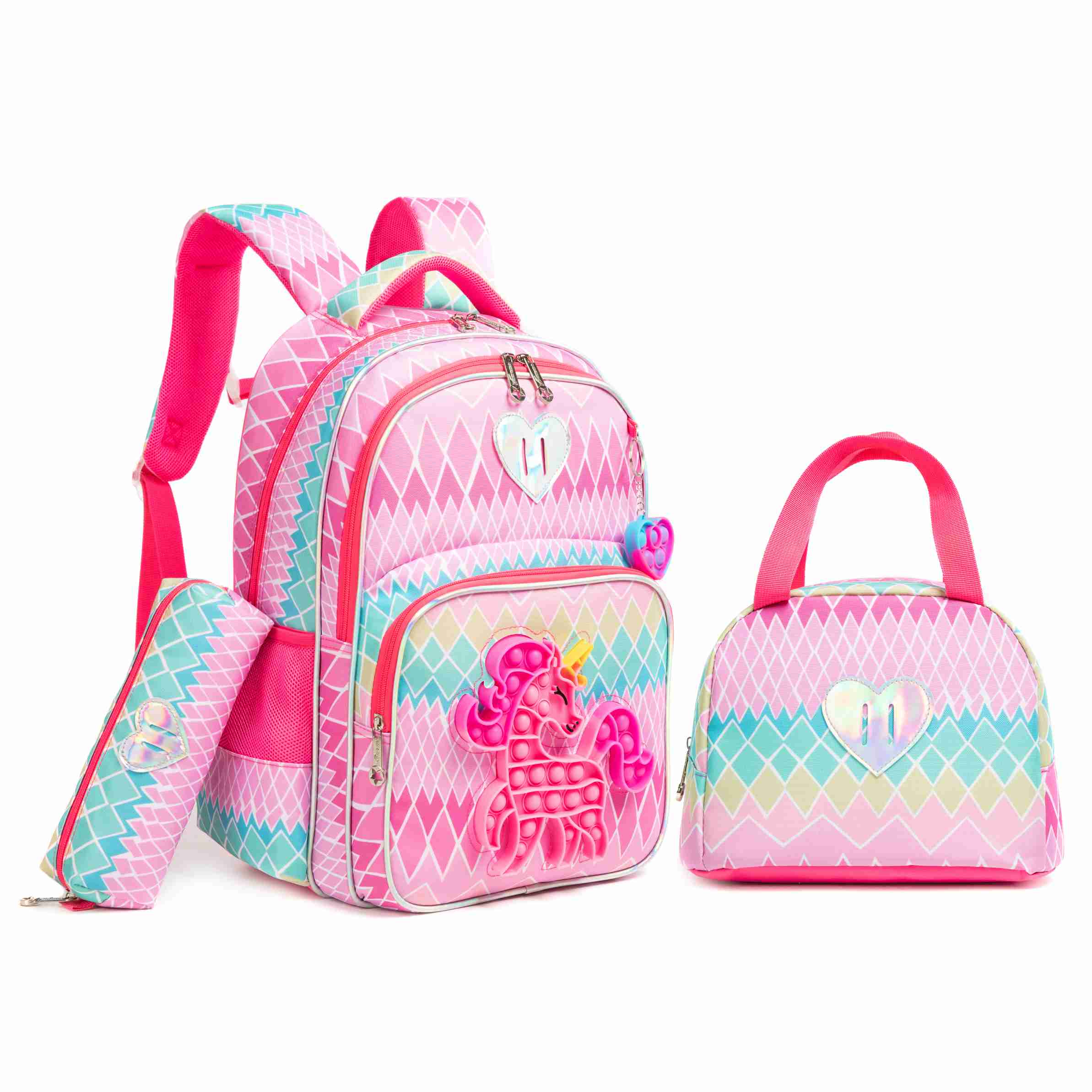  3 Girls 3 Piece Set Bag Pink Toy 7