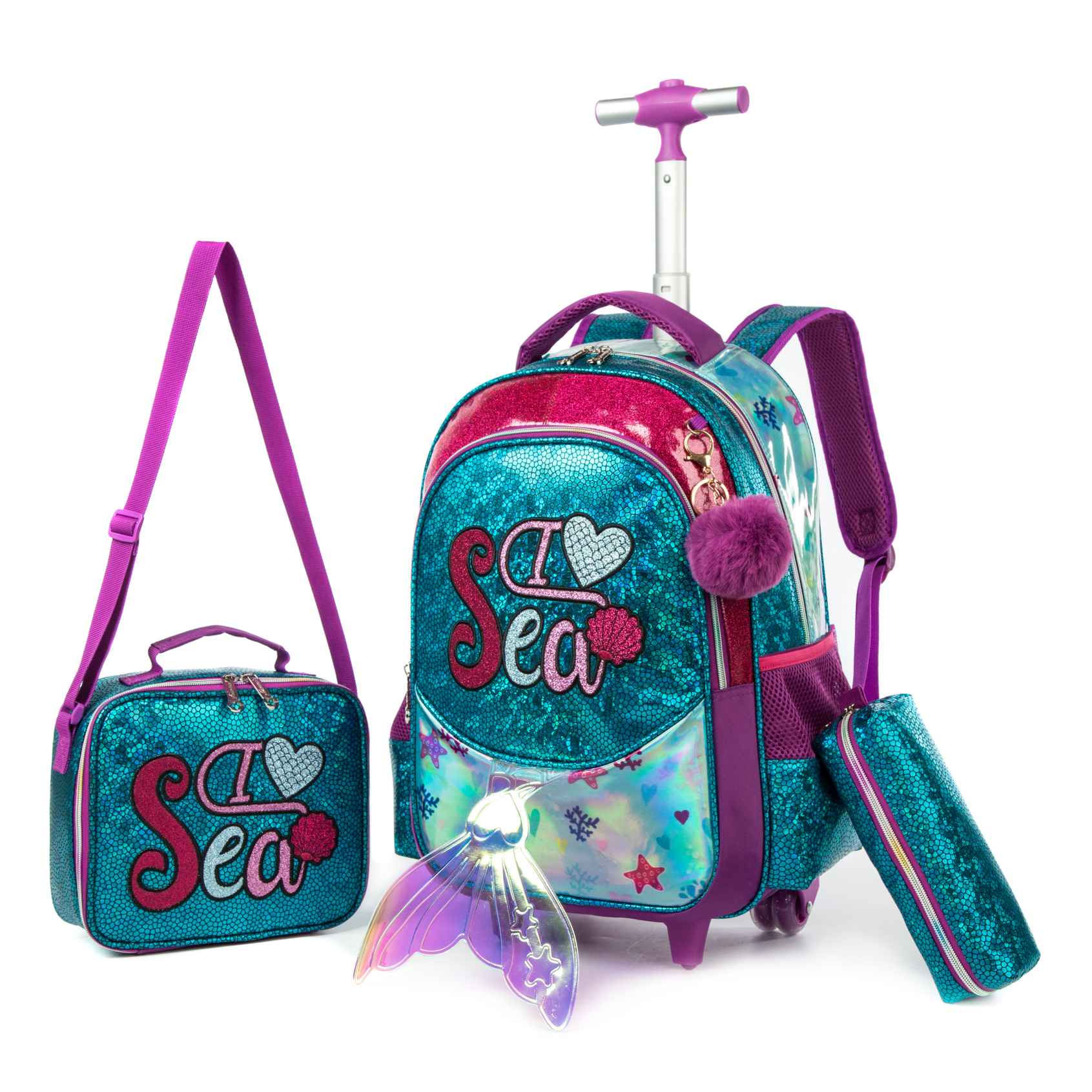 T 3 Rolling Backpack Girls Kids Backpack 3