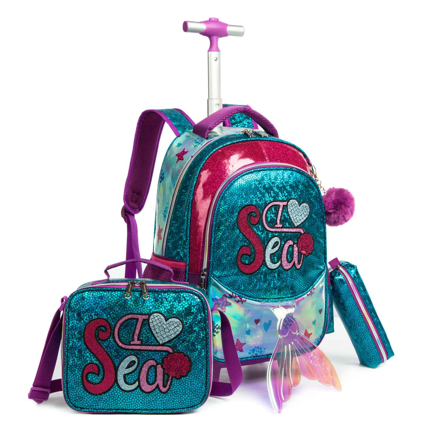 T 3 Rolling Backpack Girls Kids Backpack 4