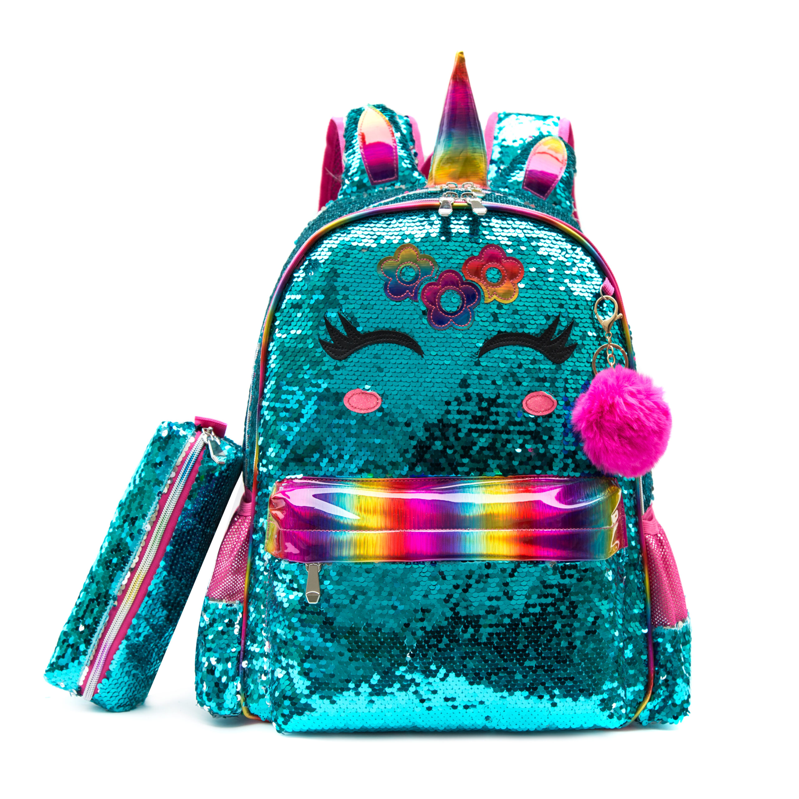  3 Unicorn Backpack with Lunch Box Pencil Case 2 scaled