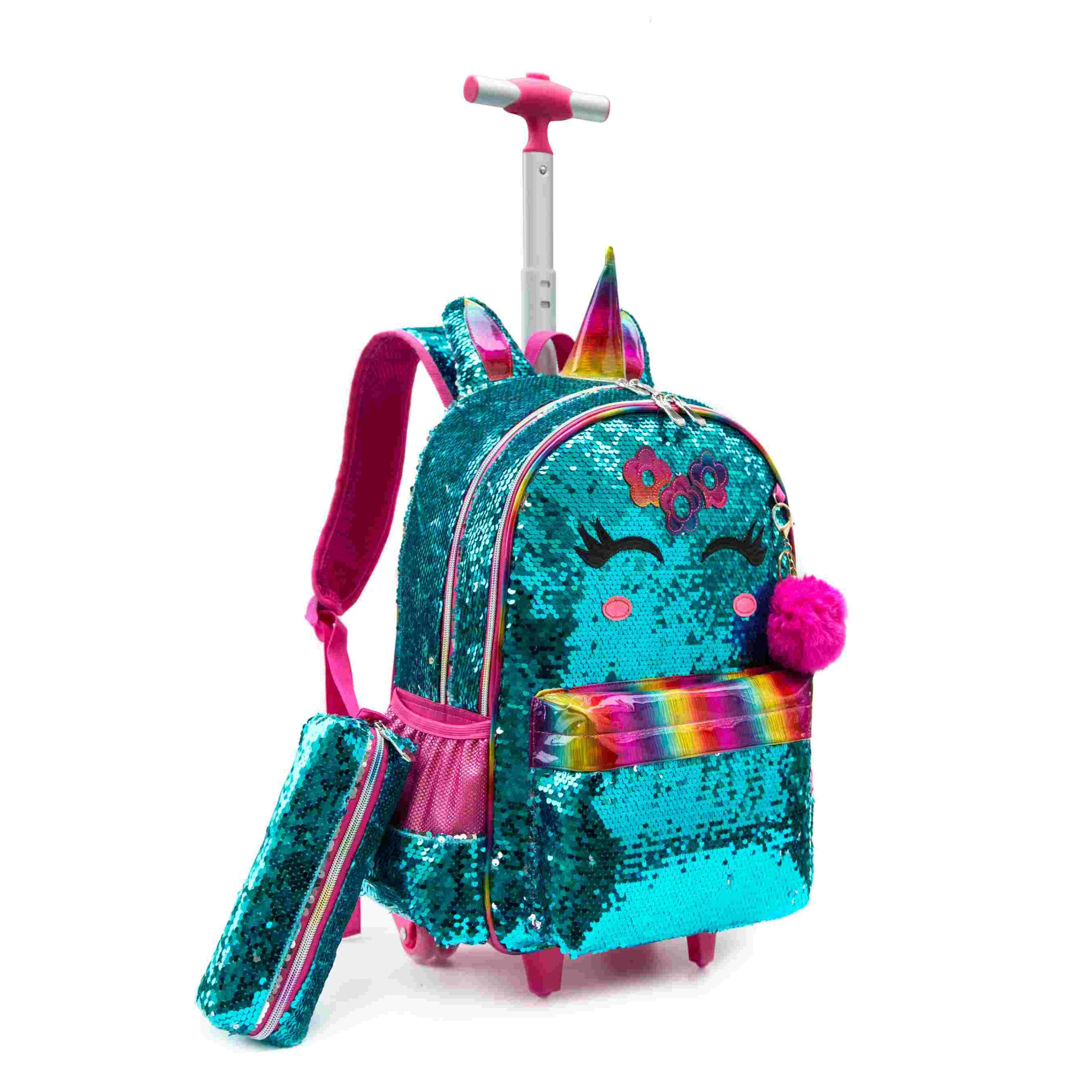 T 3 Unicorn Rolling Backpack with Wheels for Girls 2 scaled