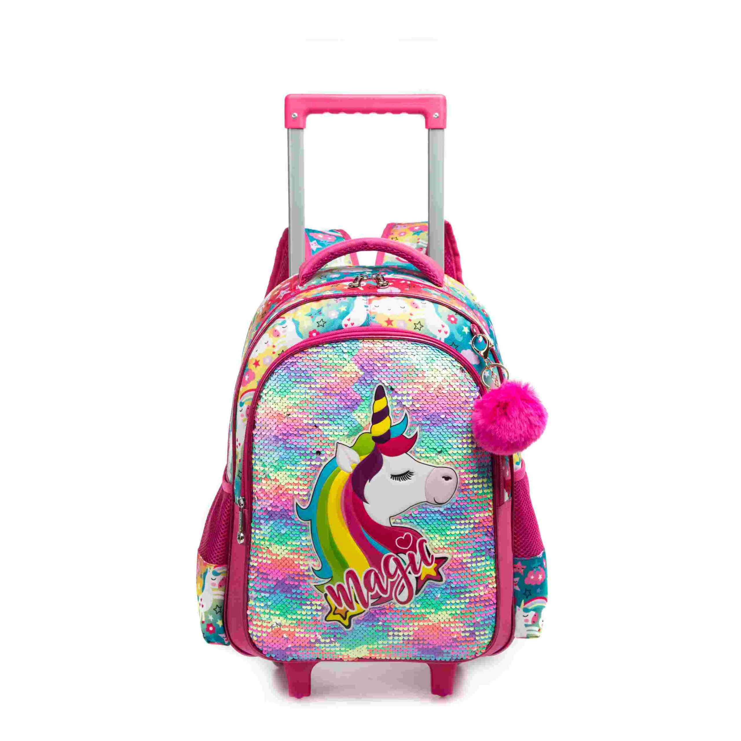 T 3 Unicorn Sequins Trolley Backpack Cute 1 scaled