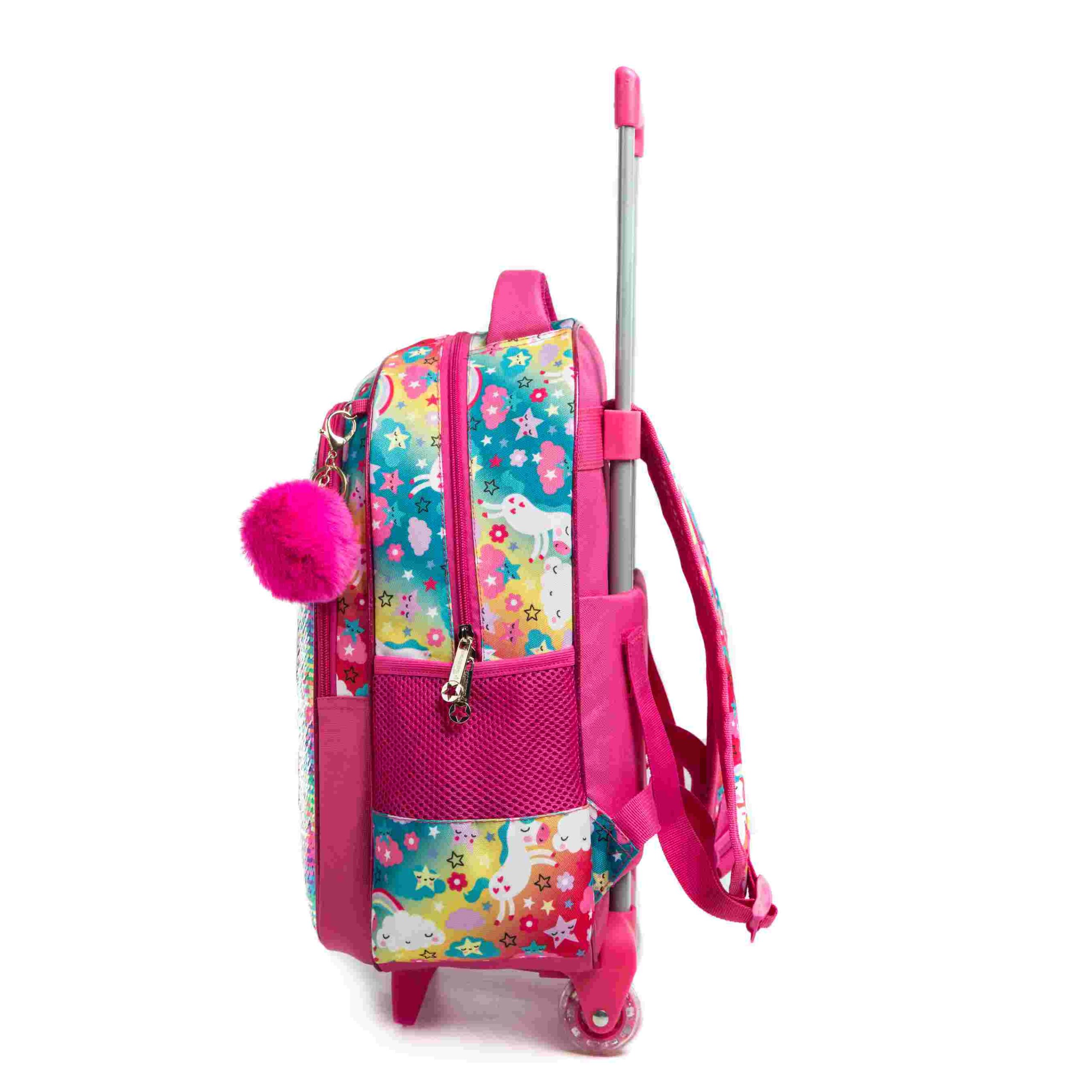 T 3 Unicorn Sequins Trolley Backpack Cute 6 scaled