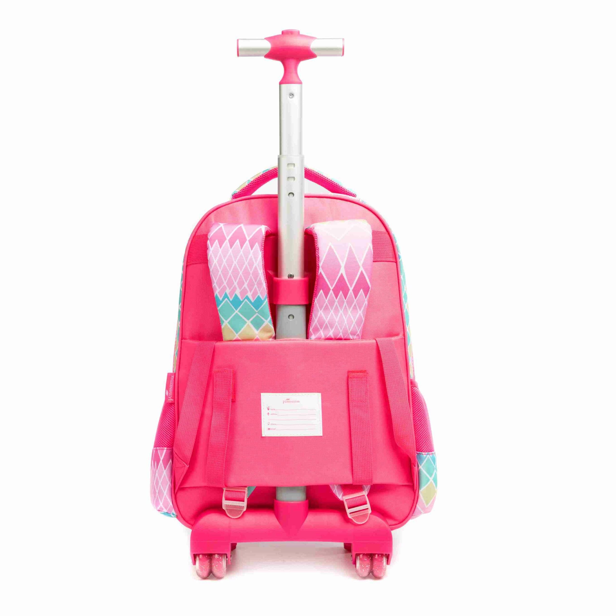 T 3 Cute Unicorn Rolling Backpack with Wheels for Elementary Kids Pink 1 scaled