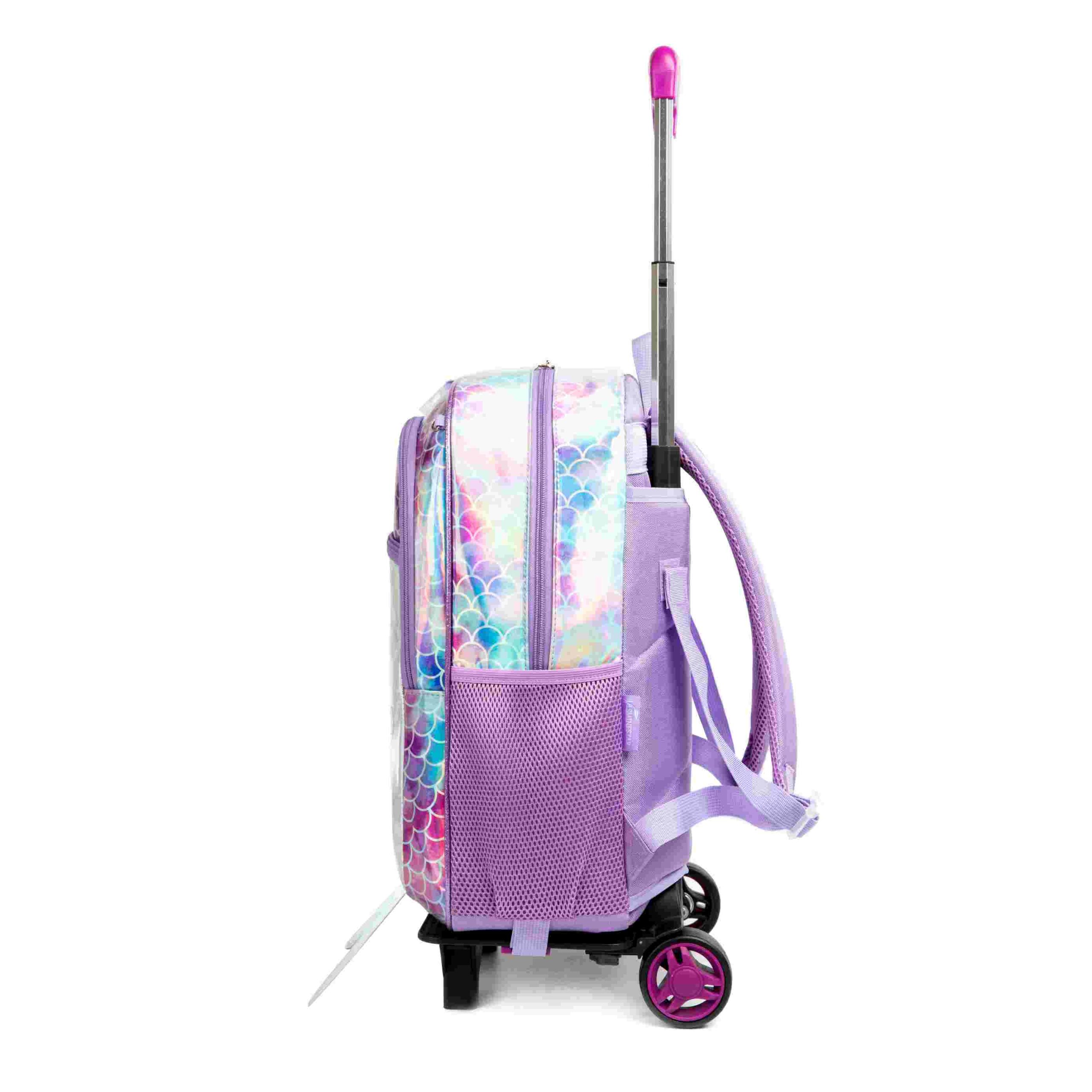 T 3 Mermaid Kids Roller Wheels Bookbag 3PCS 3 scaled