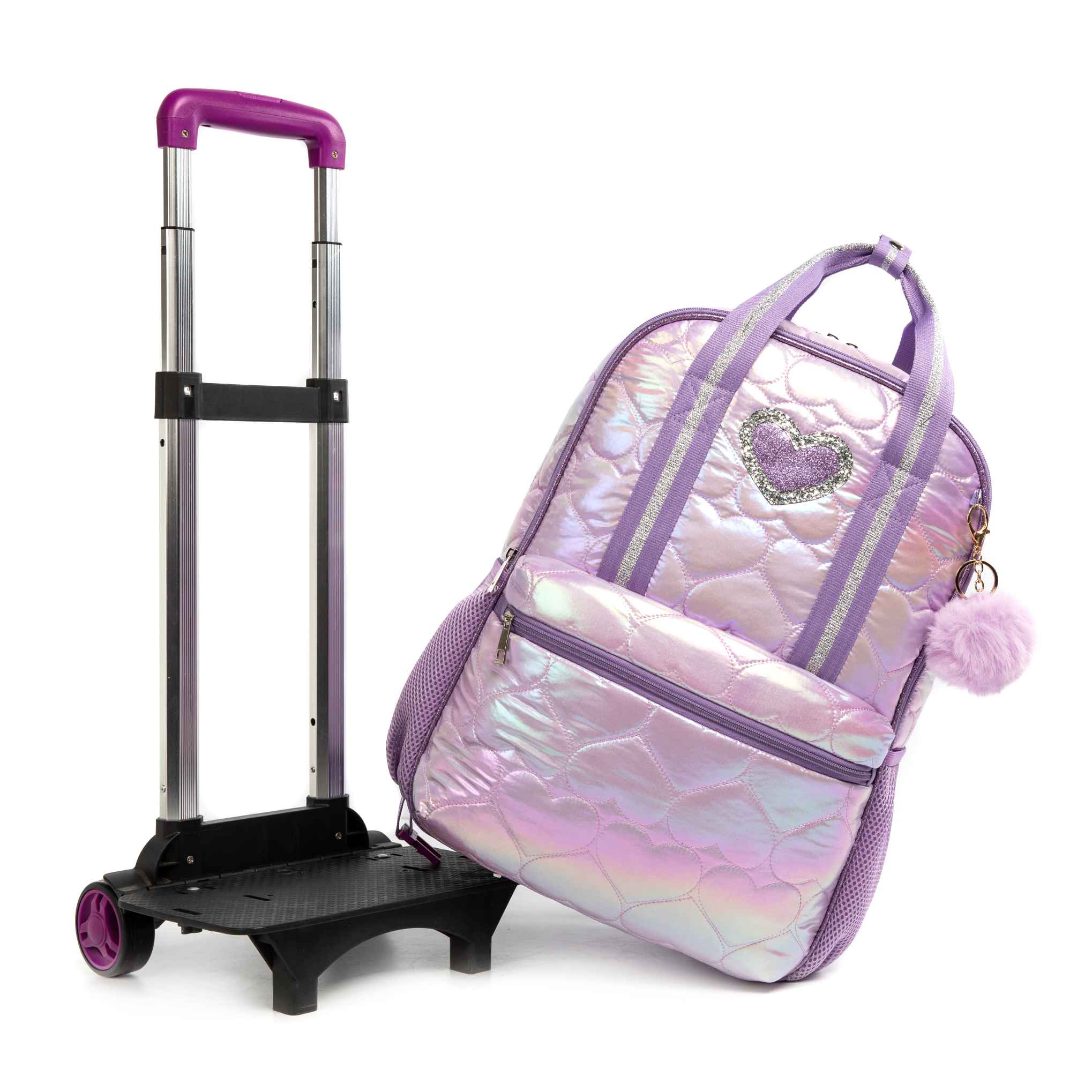 T 3 Rolling Backpack for Girls School Trolley 8