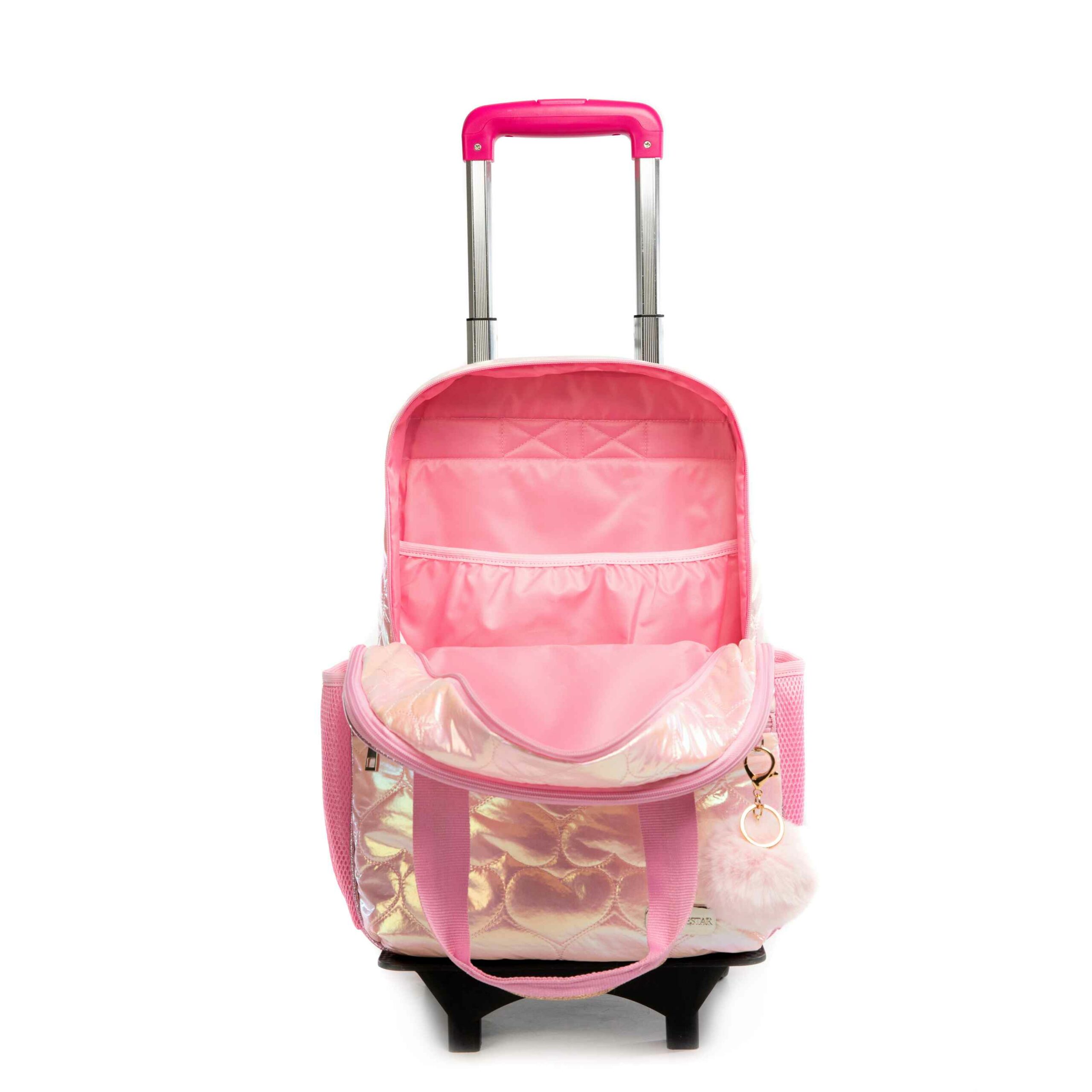 T 3 Girls Pink Rolling Backpack with Wheels 10 scaled