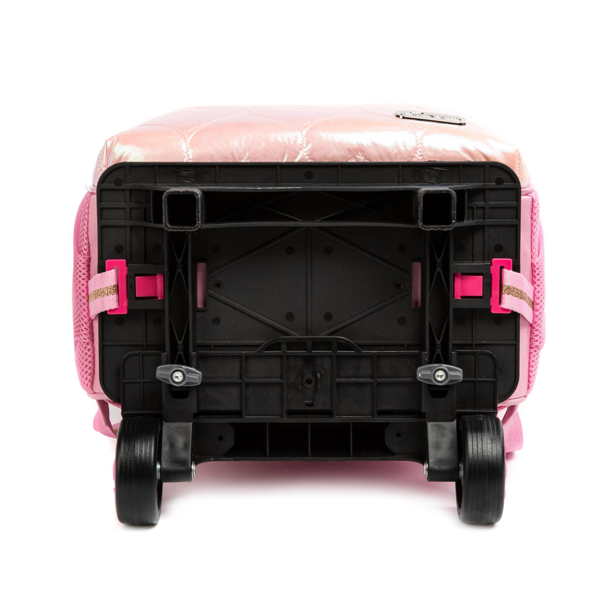 T 3 Girls Pink Rolling Backpack with Wheels 9