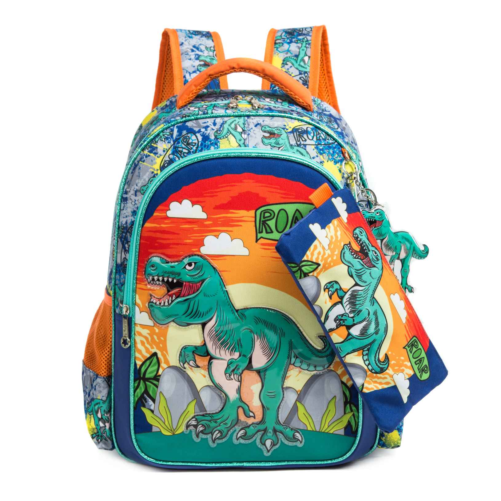  3 Kids Backpack Set Dinosaur School Bag 1
