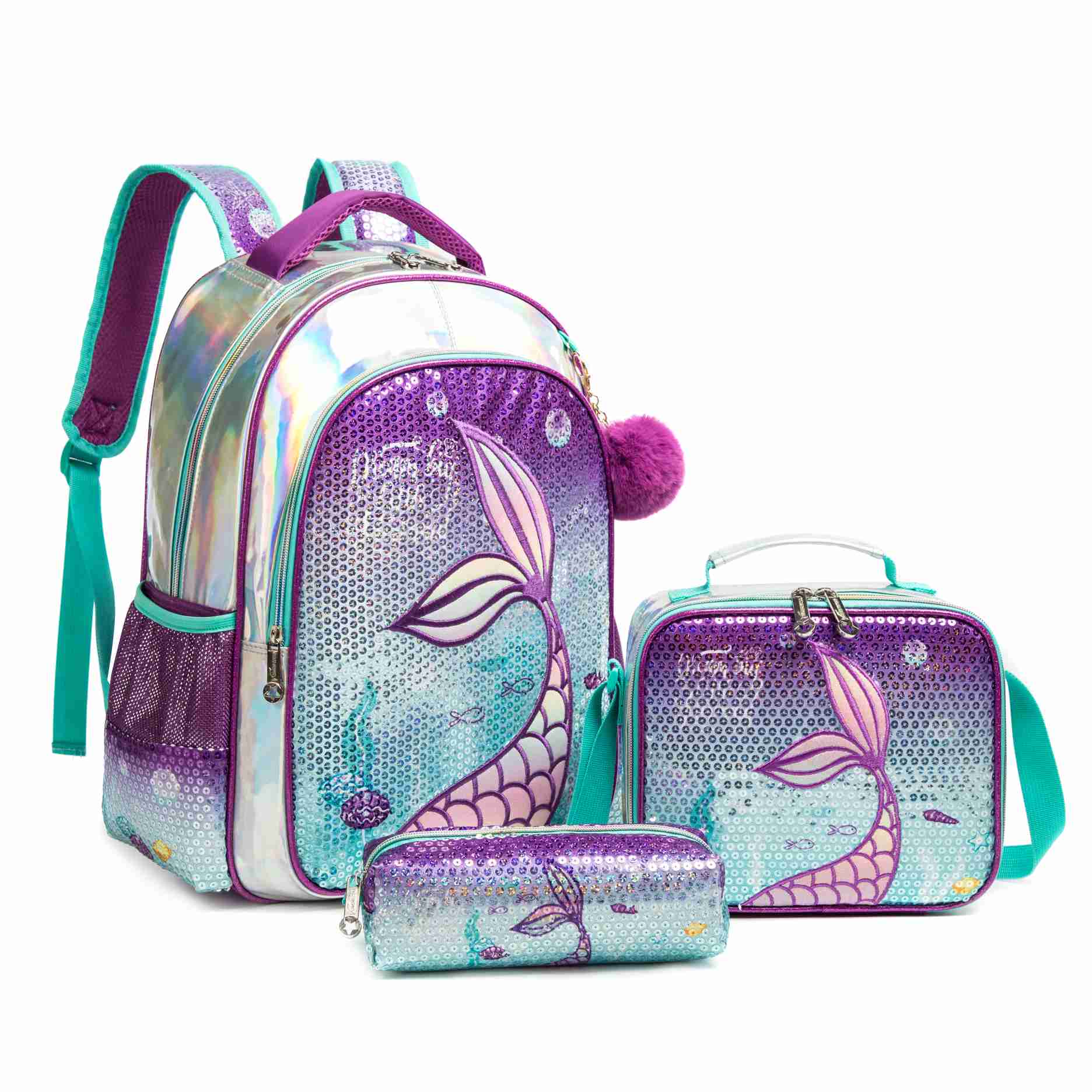  3 Girls Mermaid Elementary School Bag 3