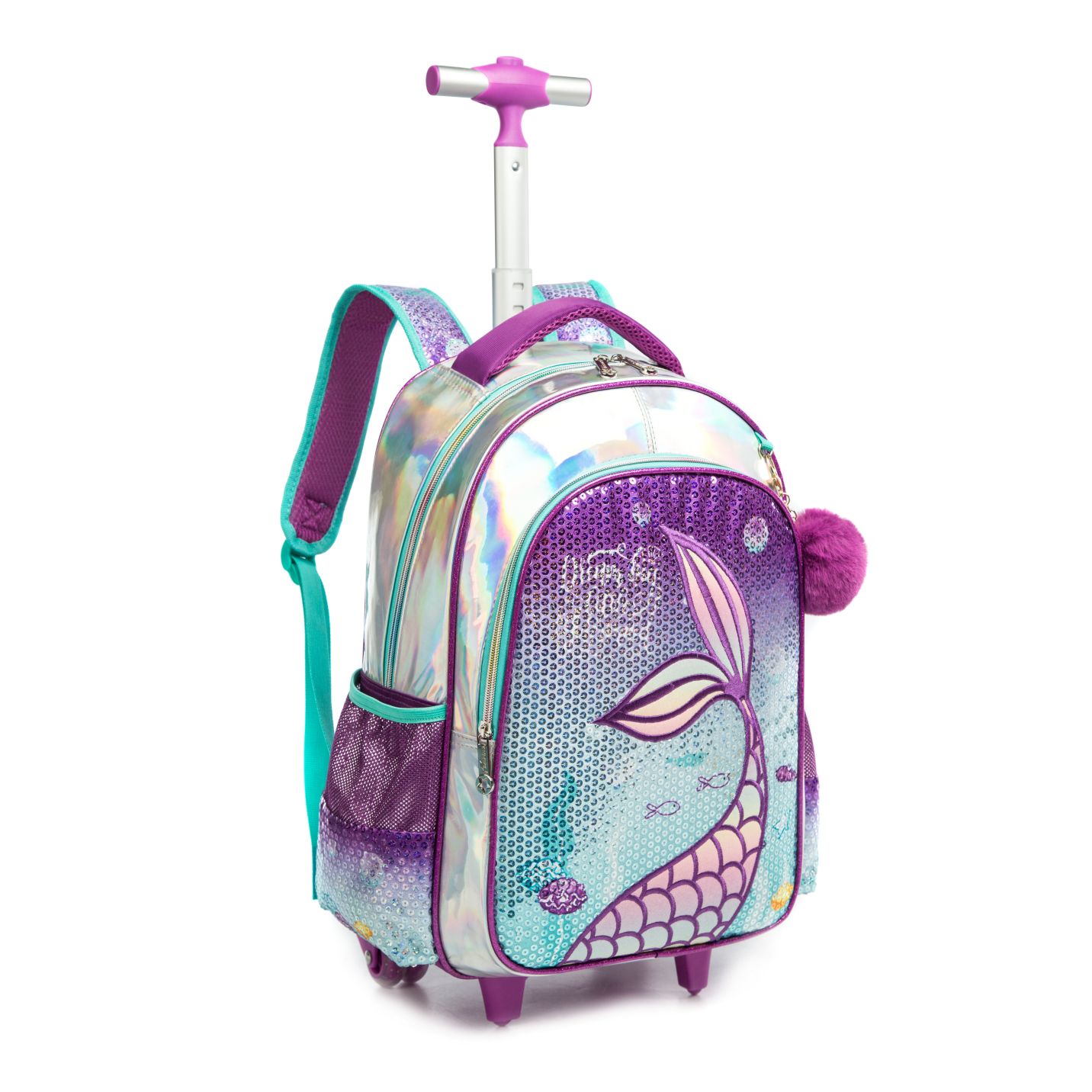 T 3 16 Rolling Backpacks for School Mermaid 3