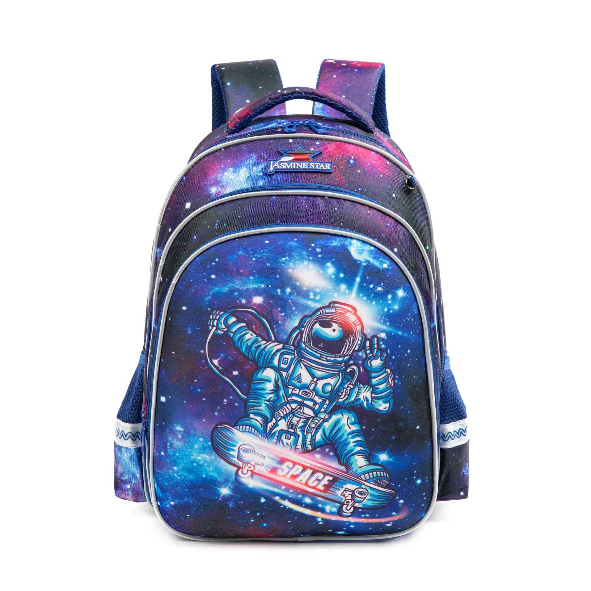  Astronaut Pattern Backpack Boys Blue Cartoon 1