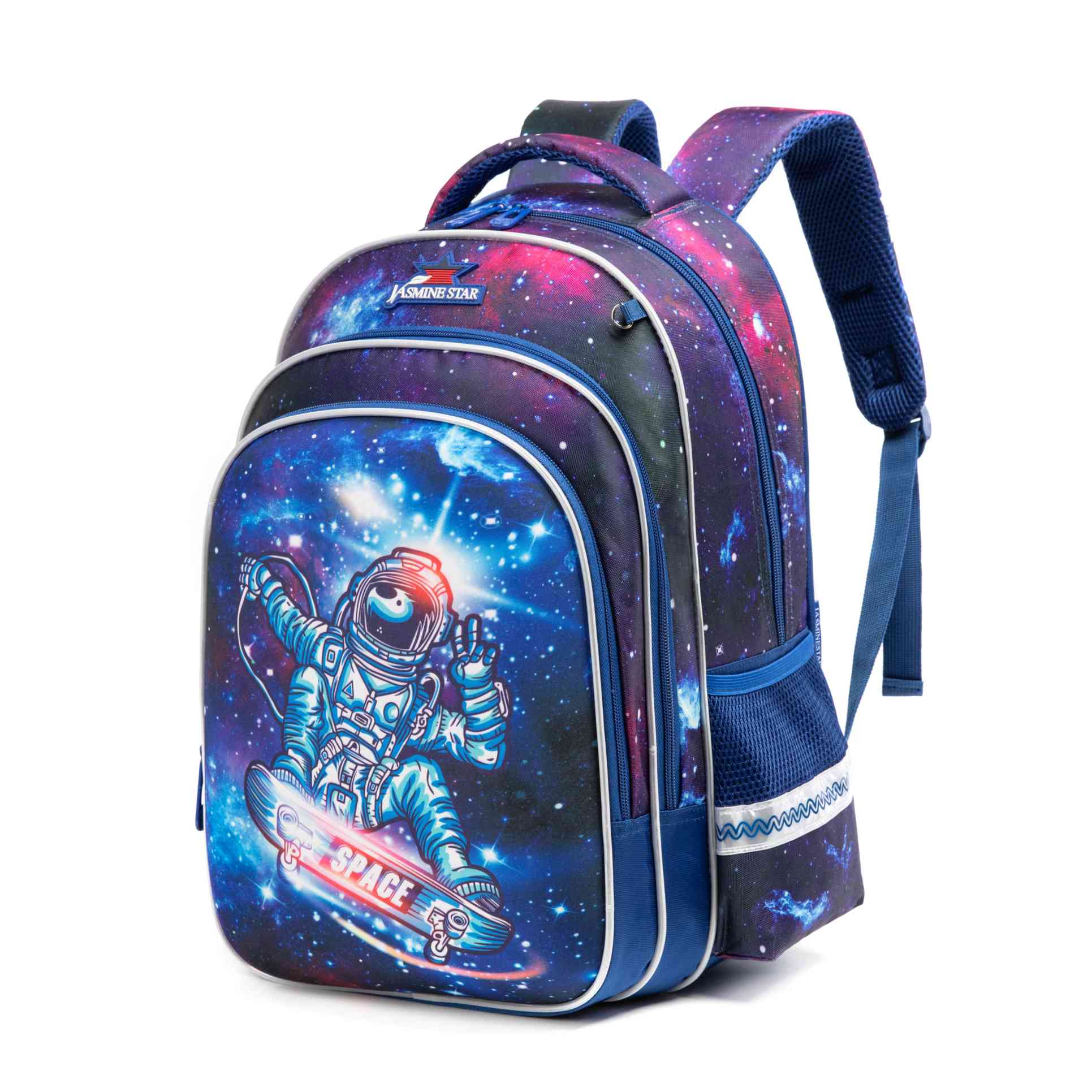  Astronaut Pattern Backpack Boys Blue Cartoon 2