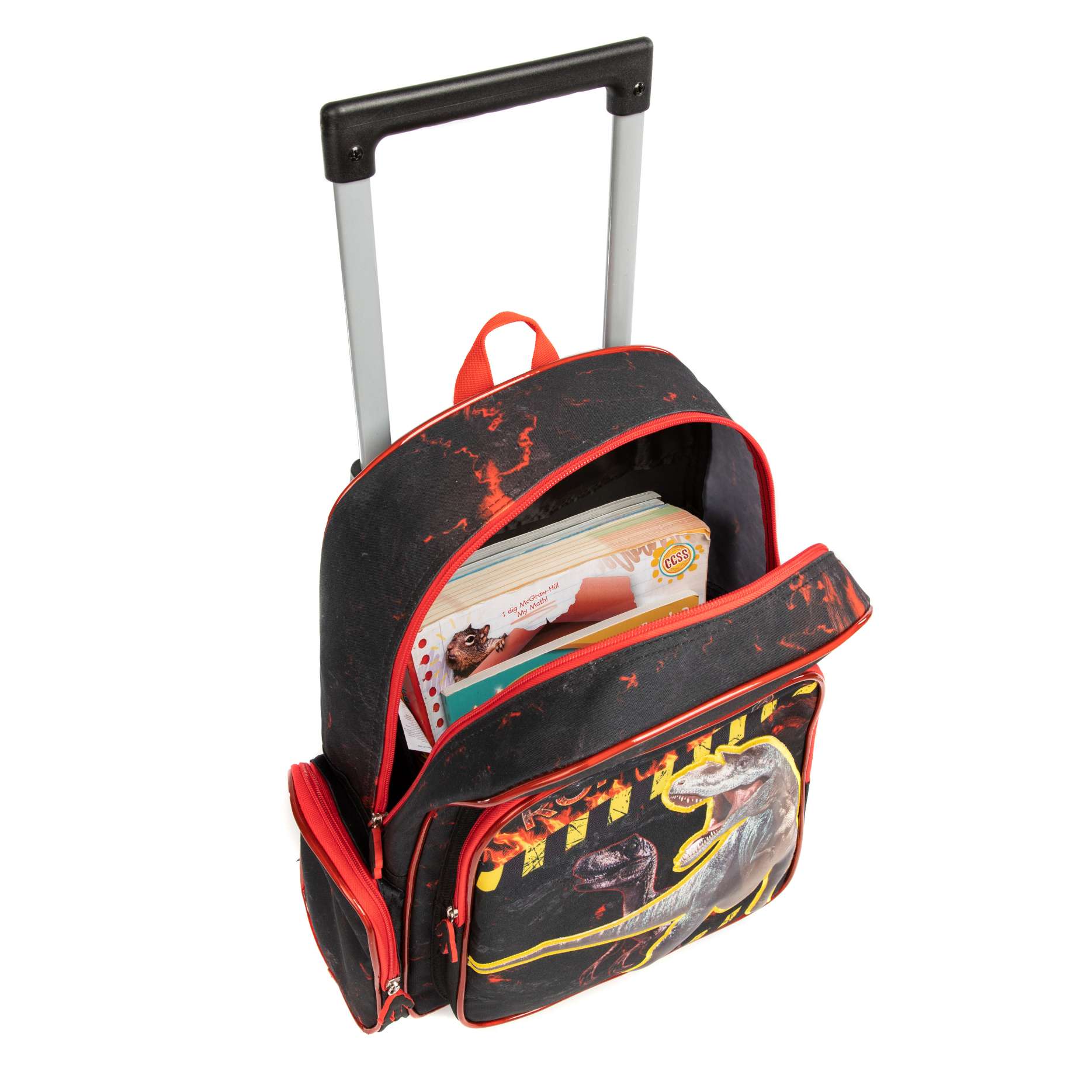 T 3 Childrens Luggage Dinosaur Rolling Backpack 7