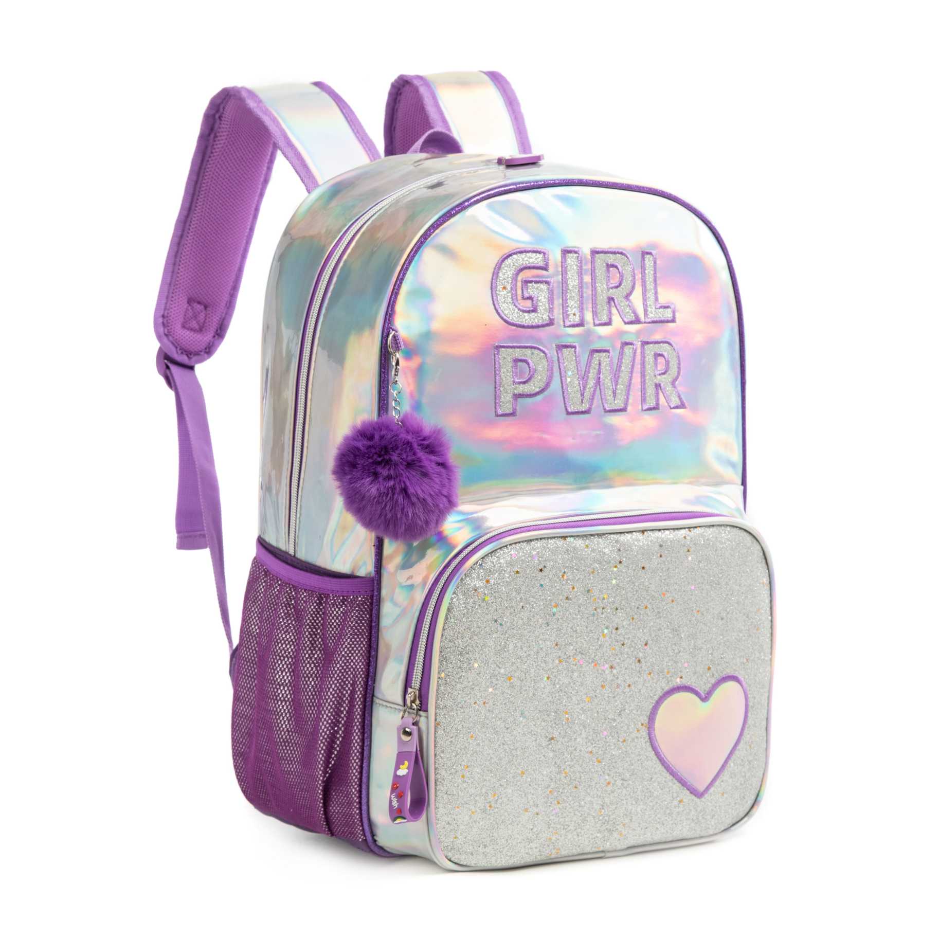  3 Kids Love Heart Backpack 16 Purple Bright 2