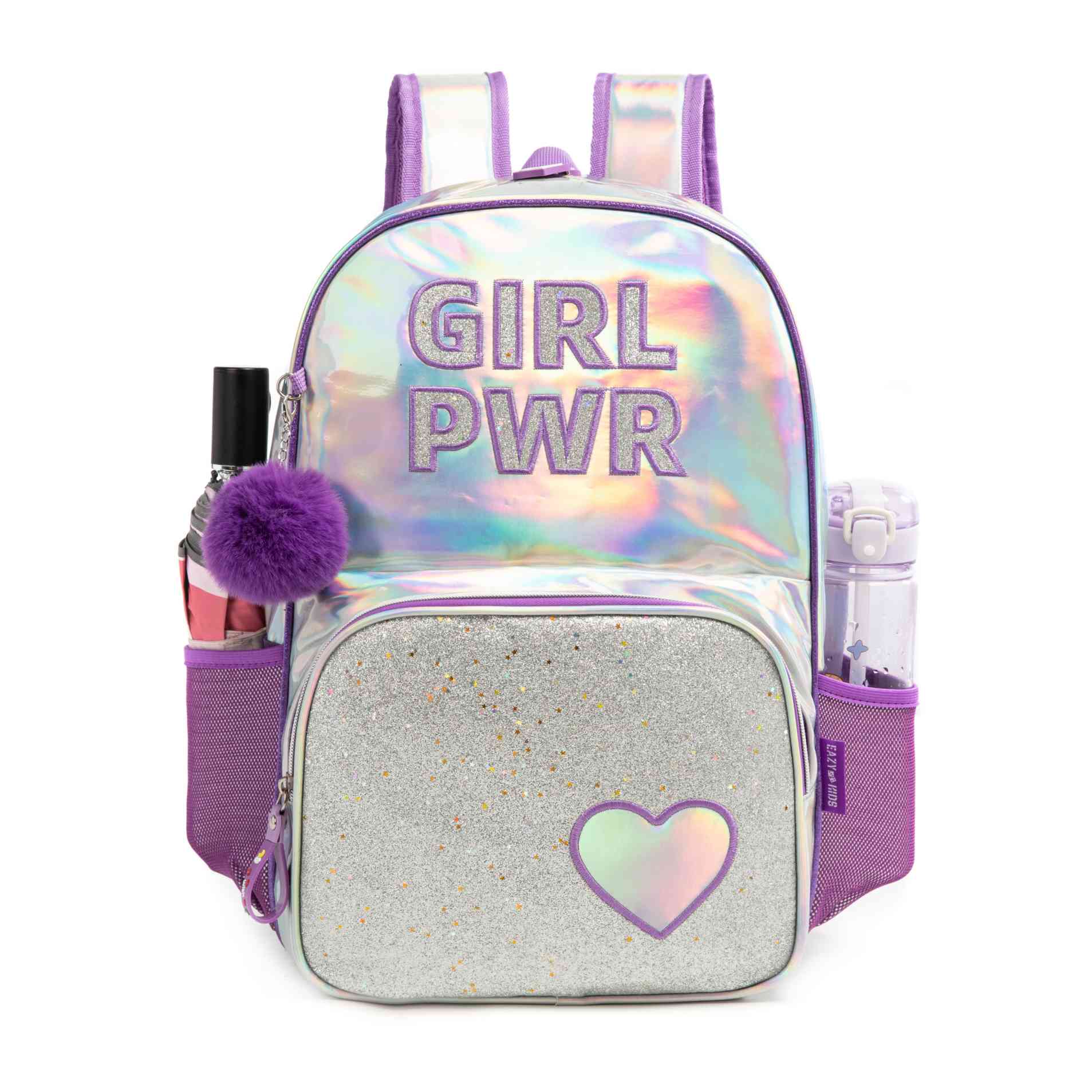  3 Kids Love Heart Backpack 16 Purple Bright 8