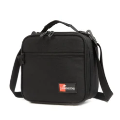 This lunch bag features an elegant, all-black aesthetic with a durable, subtly textured fabric, contrasted only by the matching black padded top handle and adjustable shoulder strap. As an experienced OEM Manufacturer, we excel at creating understated, premium designs. This pure, sophisticated aesthetic is perfect for Private Label brands looking for versatile Bulk Backpacks and lunch gear suitable for any setting, from professional commutes to everyday use. We offer full Custom fabric and branding options.
